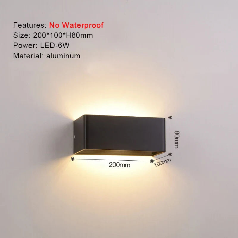 TRAZOS – Modern Round or Square LED Wall Light, Waterproof IP65 Standard, Outdoor Lighting, Ideal for Garden, Veranda or Bedroom