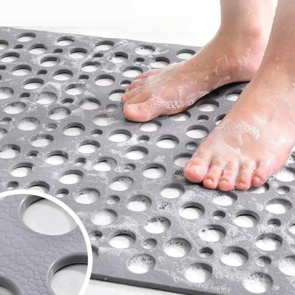Non-Slip Antibacterial Shower Mat | Durable PVC with Powerful Suction Cups for Safety & Comfort in Every Shower