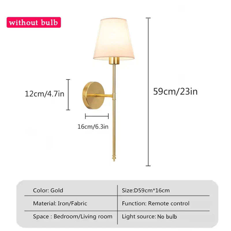 Retro Wall Lamp LED Charge RGB Bulb Removable Wireless Wall Light For Bedroom Corridor Hallway Indoor Luminaire Bedside Light