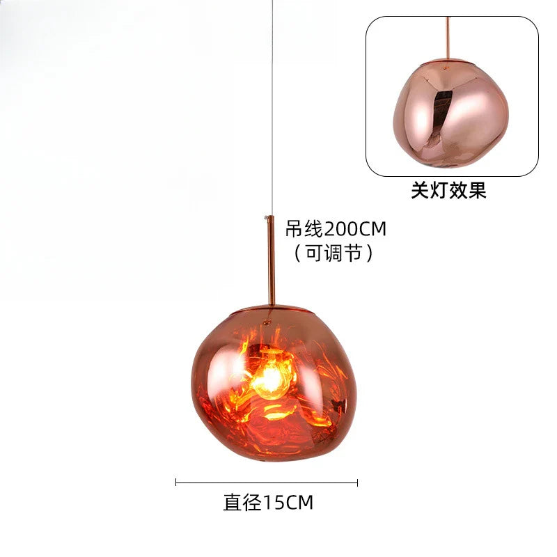 Colorful Postmodern Lava Pendant Lamp - 15" Creative Lighting Fixture for Bar, Desk, Living Room & Dining Room