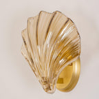 Shell Wall Light Fixture - Coastal Style Sconce for Living Room, Bedroom, and Hallway Decor