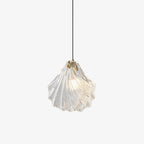 Shell Mini Pendant Light Fixture - Coastal Style Hanging Lamp for Kitchen Island & Dining Room