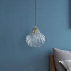 Shell Mini Pendant Light Fixture - Coastal Style Hanging Lamp for Kitchen Island & Dining Room