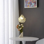 Shell Mini Pendant Light Fixture - Coastal Style Hanging Lamp for Kitchen Island & Dining Room