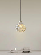 Shell Mini Pendant Light Fixture - Coastal Style Hanging Lamp for Kitchen Island & Dining Room