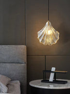 Shell Mini Pendant Light Fixture - Coastal Style Hanging Lamp for Kitchen Island & Dining Room