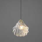 Shell Mini Pendant Light Fixture - Coastal Style Hanging Lamp for Kitchen Island & Dining Room