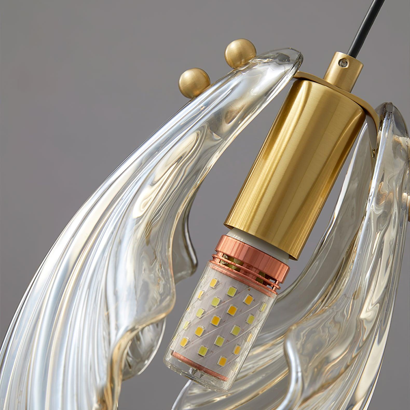 Shell Mini Pendant Light Fixture - Coastal Style Hanging Lamp for Kitchen Island & Dining Room