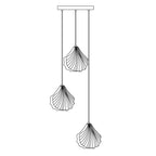Shell Mini Pendant Light Fixture - Coastal Style Hanging Lamp for Kitchen Island & Dining Room