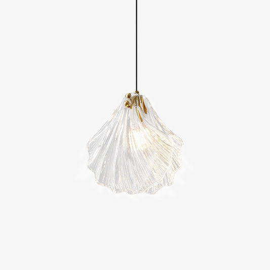 Shell Mini Pendant Light Fixture - Coastal Style Hanging Lamp for Kitchen Island & Dining Room