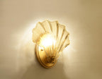 Shell Wall Light Fixture - Coastal Style Sconce for Living Room, Bedroom, and Hallway Decor