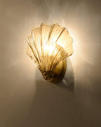Shell Wall Light Fixture - Coastal Style Sconce for Living Room, Bedroom, and Hallway Decor