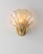 Shell Wall Light Fixture - Coastal Style Sconce for Living Room, Bedroom, and Hallway Decor