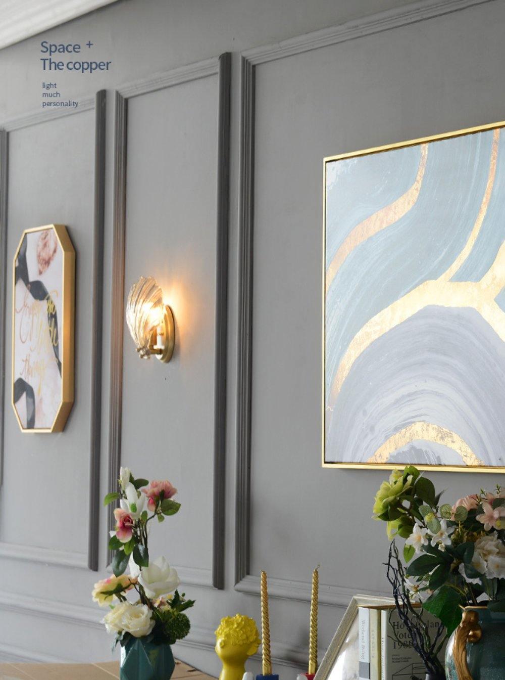 Shell Wall Light Fixture - Coastal Style Sconce for Living Room, Bedroom, and Hallway Decor