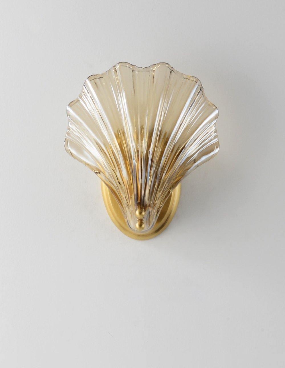Shell Wall Light Fixture - Coastal Style Sconce for Living Room, Bedroom, and Hallway Decor
