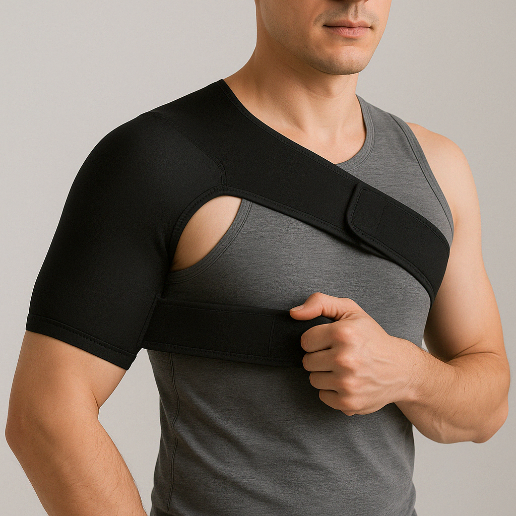 Shoulder Brace Compression | Adjustable, Lightweight & Comfortable Support for Muscle Injuries and Frozen Shoulder Recovery