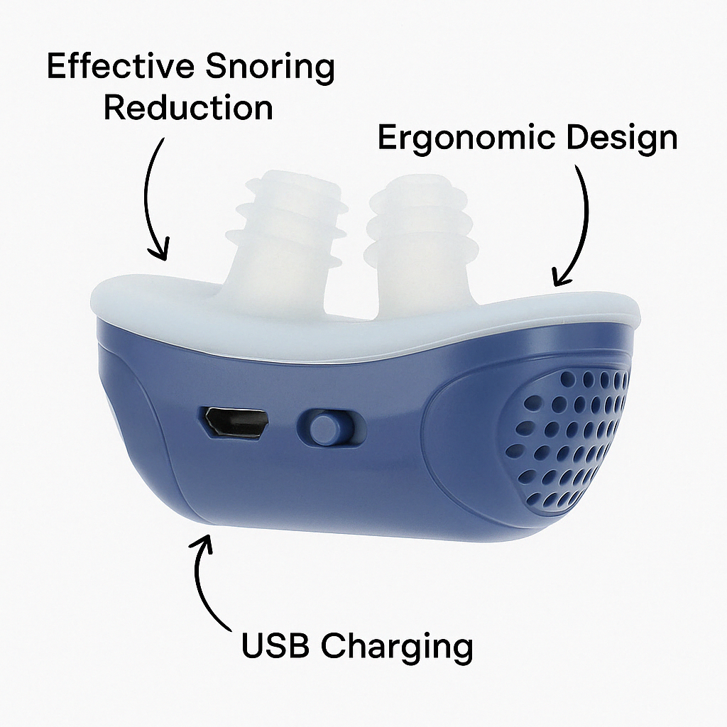 Electric Anti-Snoring Nasal Dilator | Ergonomic, USB Rechargeable & Ideal for Sleep Apnea Relief and Restful Nights