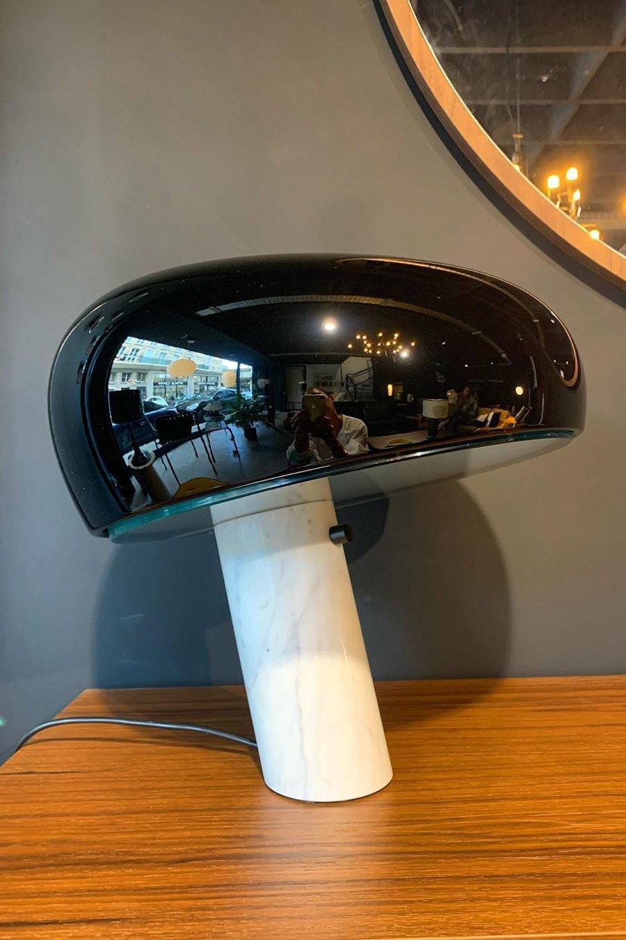 Marble Table Lamp with Modern Design for Living Room, Bedroom & Office Decor