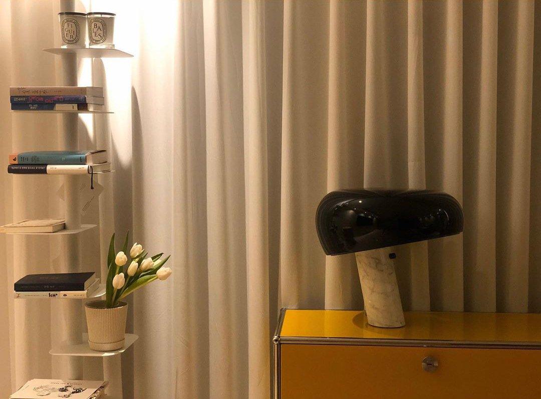 Marble Table Lamp with Modern Design for Living Room, Bedroom & Office Decor