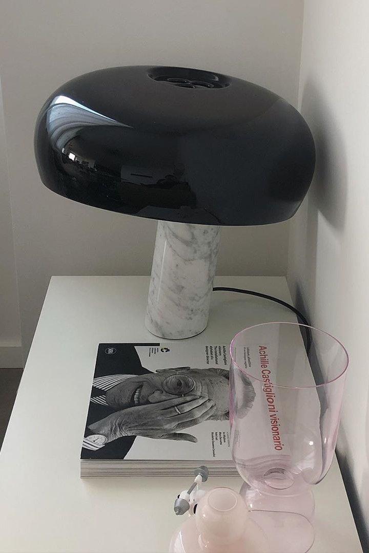 Marble Table Lamp with Modern Design for Living Room, Bedroom & Office Decor