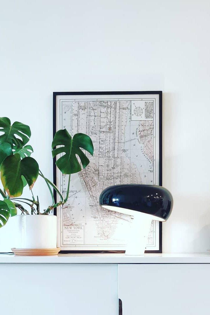 Marble Table Lamp with Modern Design for Living Room, Bedroom & Office Decor