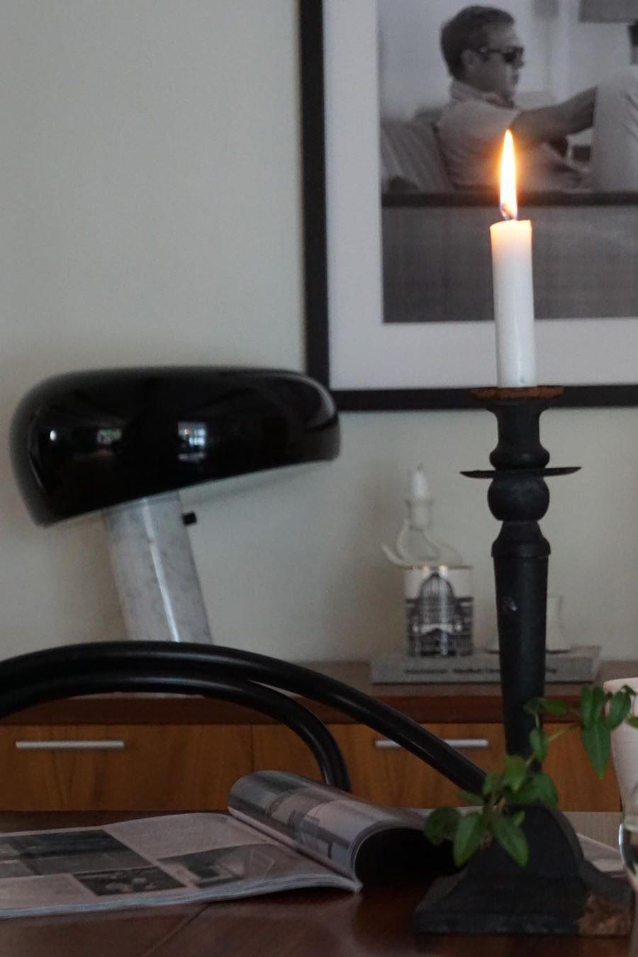 Marble Table Lamp with Modern Design for Living Room, Bedroom & Office Decor