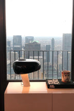 Marble Table Lamp with Modern Design for Living Room, Bedroom & Office Decor