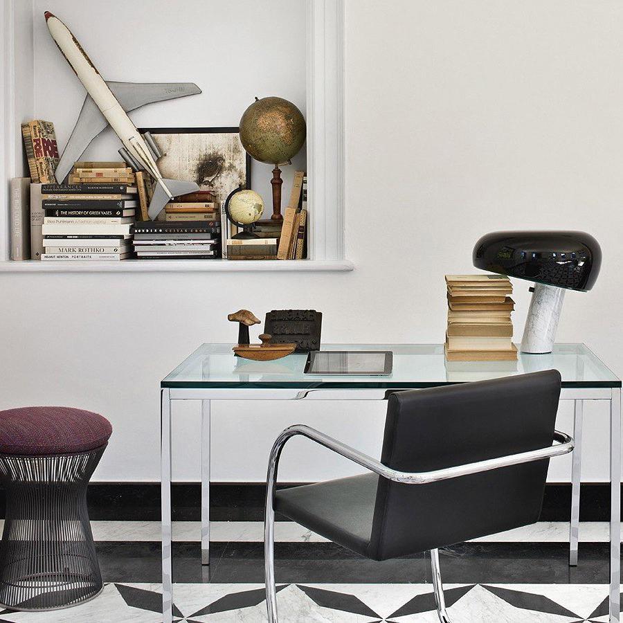 Marble Table Lamp with Modern Design for Living Room, Bedroom & Office Decor