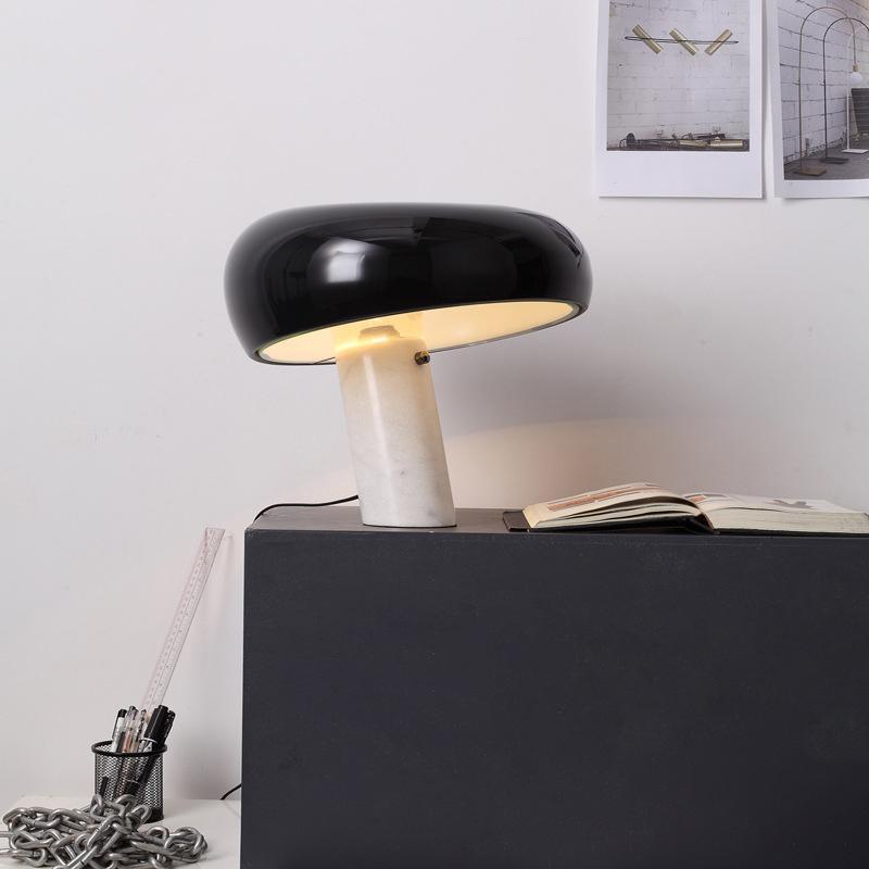 Marble Table Lamp with Modern Design for Living Room, Bedroom & Office Decor