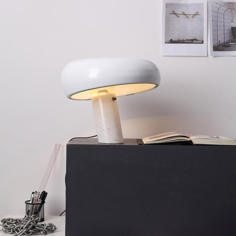 Marble Table Lamp with Modern Design for Living Room, Bedroom & Office Decor