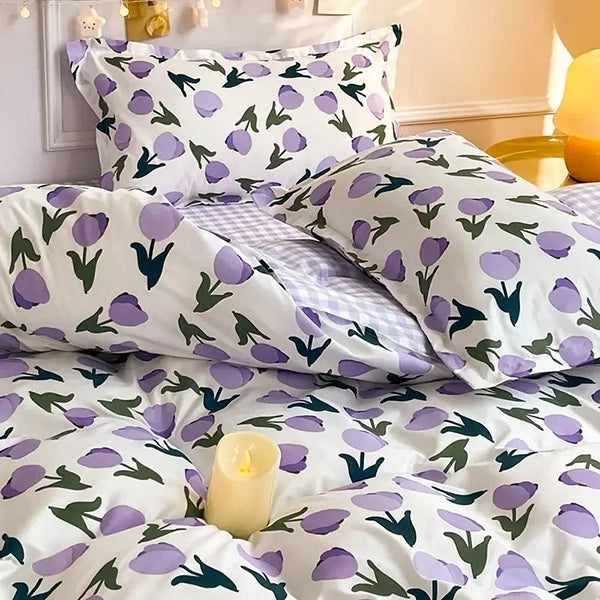 Soft Microfiber Bedding Set - Queen Size Comforter with Pillowcases for Cozy Bedroom Decor