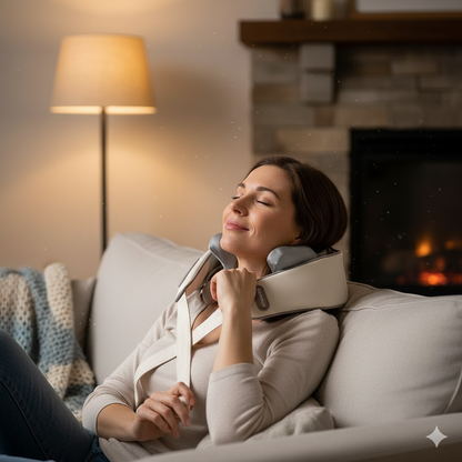 Neck and Back Massager | 3D Massage Heads, Heat Function & Hands-Free Design for Full-Body Relaxation