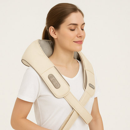 Neck and Back Massager | 3D Massage Heads, Heat Function & Hands-Free Design for Full-Body Relaxation