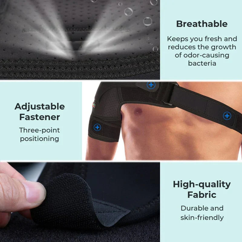 Adjustable Support Shoulder Brace | Lightweight, Breathable & Ideal for Pain Relief and Injury Prevention