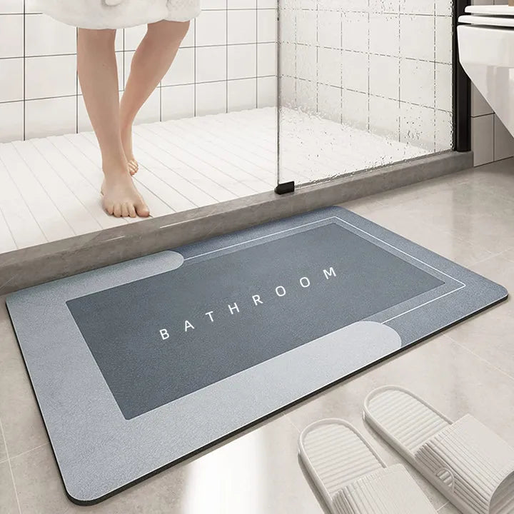 Super Absorbent Anti-Slip Bath Mat for Bathroom Safety & Comfort - Quick-Dry, Non-Slip Design