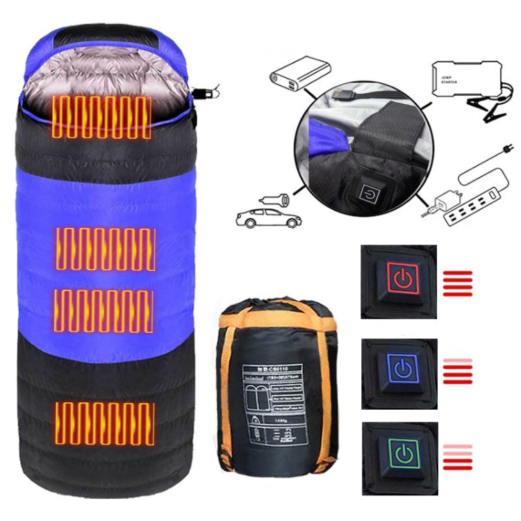 USB Electric Heated Sleeping Bag | 3 Temperature Settings, Water-Repellent & Ideal for Camping, Travel & Outdoor Adventures