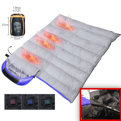 USB Electric Heated Sleeping Bag | 3 Temperature Settings, Water-Repellent & Ideal for Camping, Travel & Outdoor Adventures