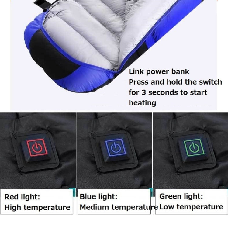 USB Electric Heated Sleeping Bag | 3 Temperature Settings, Water-Repellent & Ideal for Camping, Travel & Outdoor Adventures