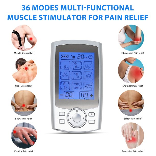 Premium TENS/EMS Pain Relief Machine | 36 Modes, Dual-Channel Technology & Ideal for Back, Neck, and Muscle Recovery