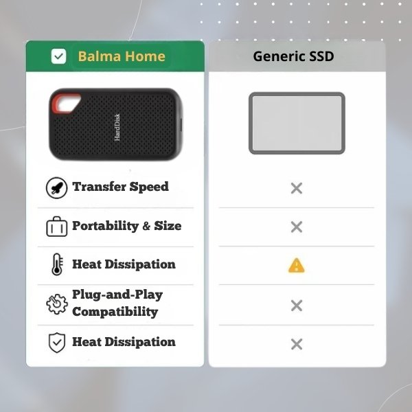 2TB External SSD Hard Drive – Portable Solid State Drive with High Speed