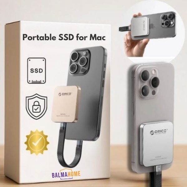 Portable SSD for Mac – External Hard Drive Compatible with macOS
