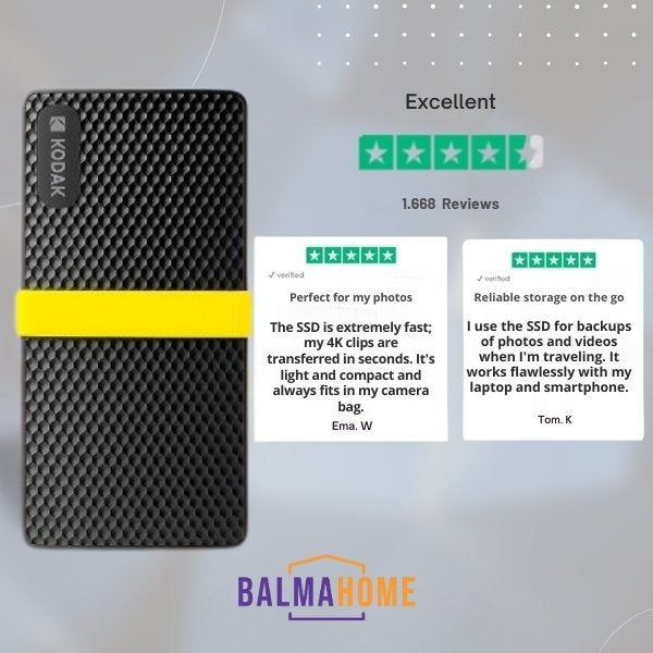 Robust Aluminum SSD – Shockproof External Hard Drive for Maximum Data Security