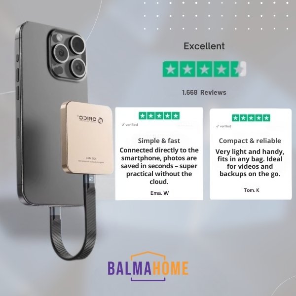 External SSD for Smartphones – Backup of Photos & Videos with USB-C