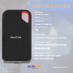 2TB External SSD Hard Drive – Portable Solid State Drive with High Speed