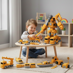 Magnetic Transform Engineering Car Toy | Safe ABS, Easy Assembly & Educational STEM Fun for Kids Aged 2 and Above