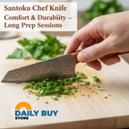 Santoku Chef Knife | Razor-Sharp, Ergonomic Handle & Ideal for Versatile Kitchen Use