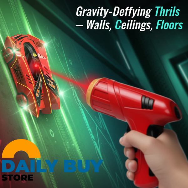 Laser-Controlled Wall Climbing RC Car | Gravity-Defying, LED Lights & Stunt Ready for Indoor Racing Fun