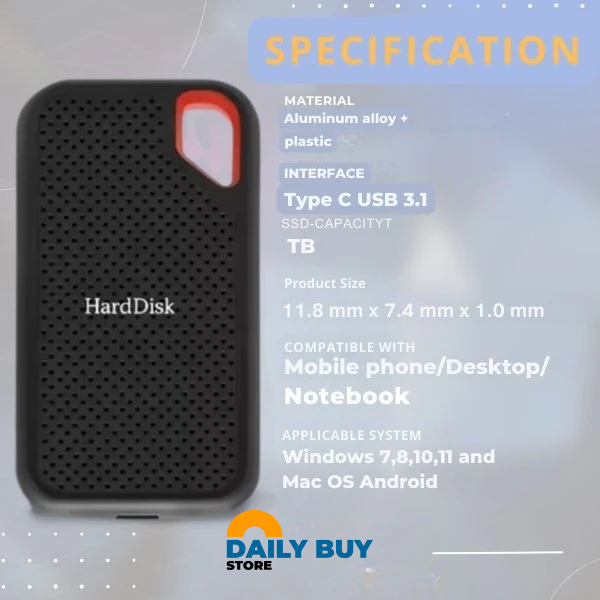 16TB / 30TB External SSD Hard Drive – Portable Storage for Businesses & Professionals