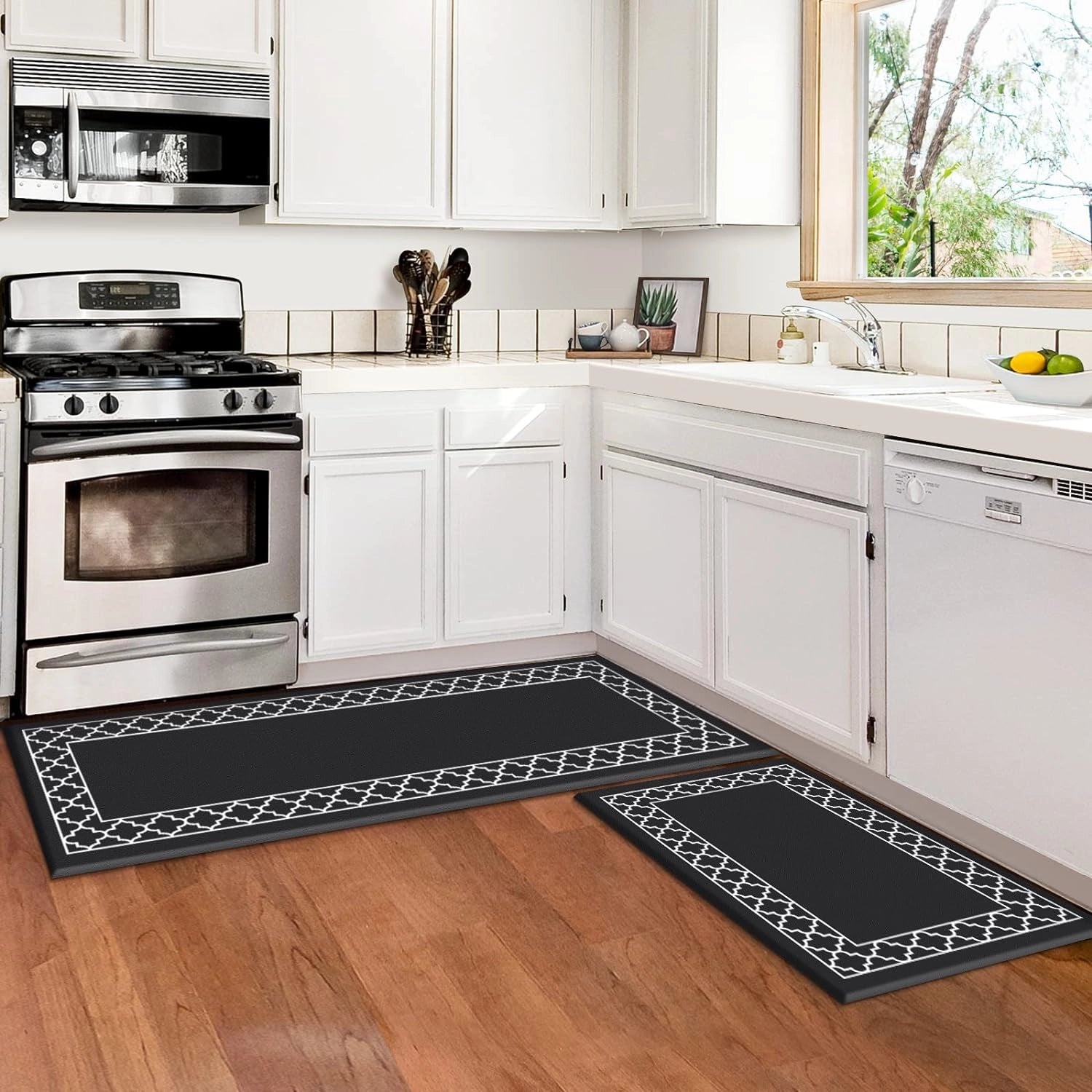 Cushioned Anti-Fatigue Kitchen Mat - Ergonomic, Slip-Resistant Floor Mat for Comfort While Cooking & Standing