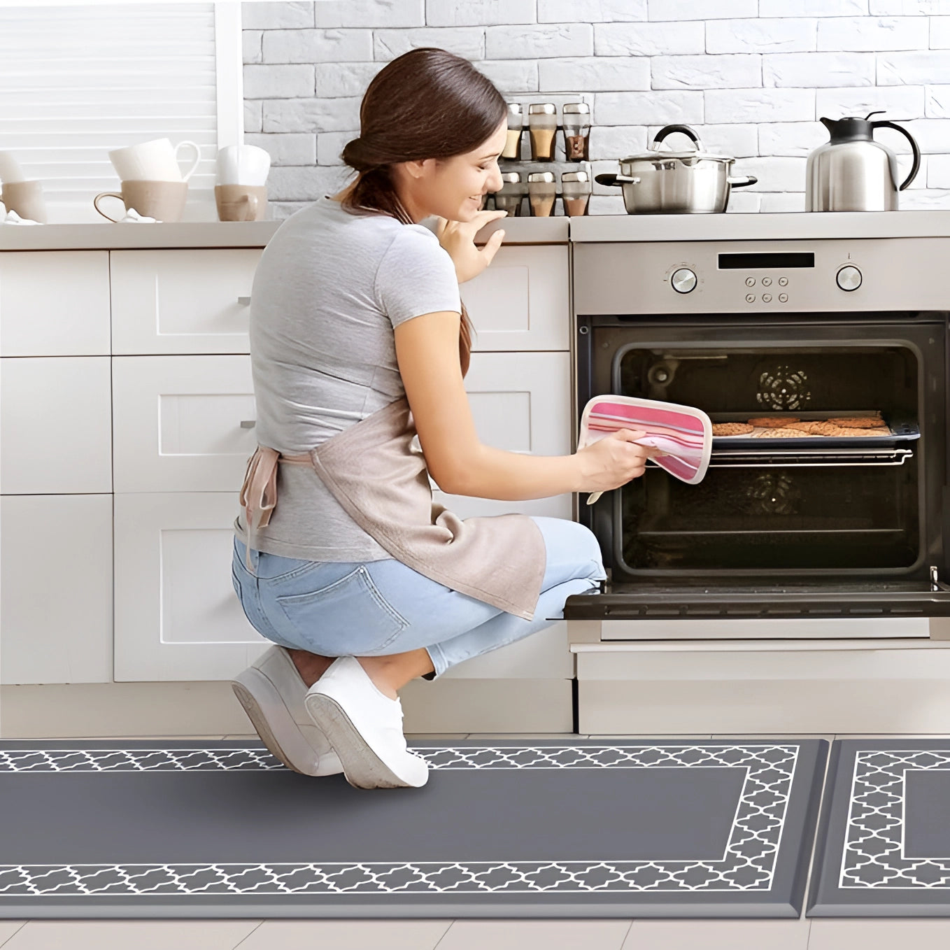 Cushioned Anti-Fatigue Kitchen Mat - Ergonomic, Slip-Resistant Floor Mat for Comfort While Cooking & Standing